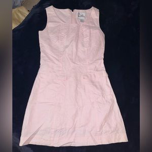 Lilly Pulitzer linen vintage pink dress with pockets